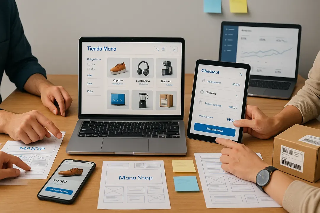 Mockup de tienda online moderna
